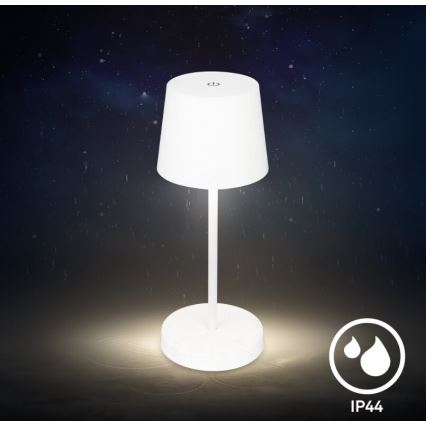 Briloner 7423016 - LED Stmievateľná nabíjacia vonkajšia stolná lampa LED/2,6W/5V 2000mAh IP44 biela