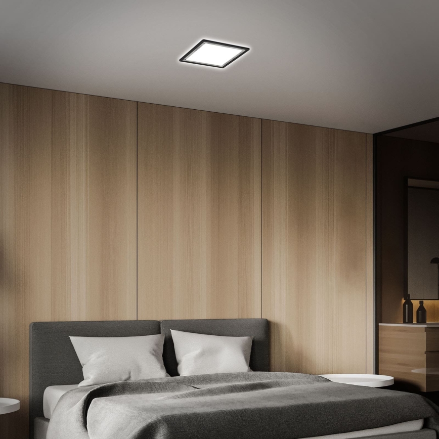 Briloner 7457-414 - LED stropné svietidlo SLIM LED/18W/230V 4000K 29x29 cm čierne