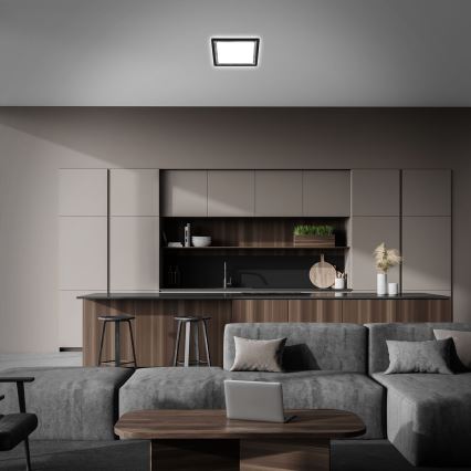 Briloner 7457-414 - LED stropné svietidlo SLIM LED/18W/230V 4000K 29x29 cm čierne