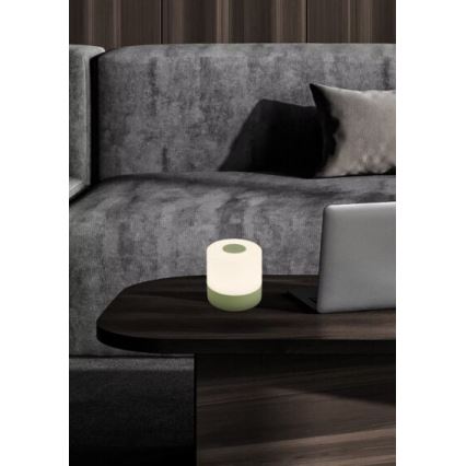 Briloner 7461019 - LED Stmievateľná nabíjacia vonkajšia stolná lampa LED/2W/5V IP44 1200 mAh zelená
