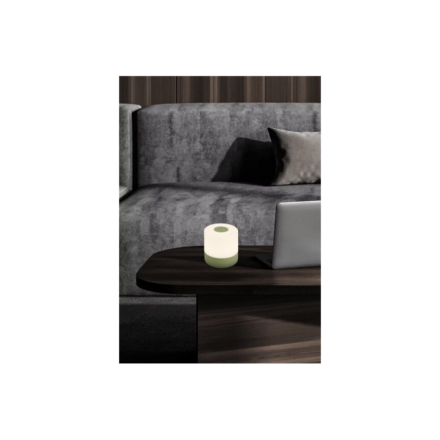 Briloner 7461019 - LED Stmievateľná nabíjacia vonkajšia stolná lampa LED/2W/5V IP44 1200 mAh zelená