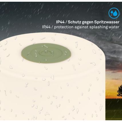 Briloner 7461019 - LED Stmievateľná nabíjacia vonkajšia stolná lampa LED/2W/5V IP44 1200 mAh zelená