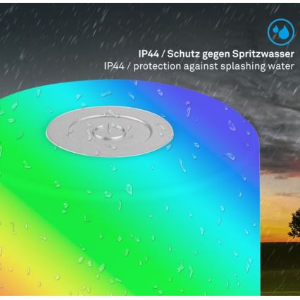 Briloner 7462014 - LED RGB Nabíjacia vonkajší stolná lampa LED/1,5W/5V IP44 matný chróm