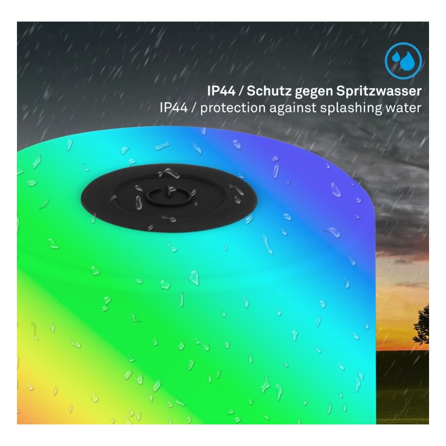 Briloner 7462015 - LED RGB Nabíjacia vonkajšia stolná lampa LED/1,5W/5V IP44 čierna