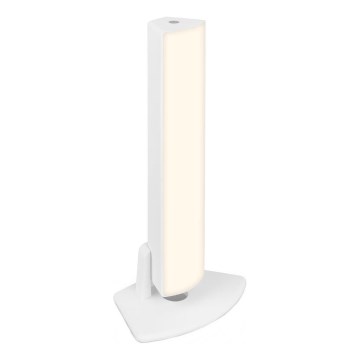 Briloner 7474-016 - LED Stmievateľná dotyková nabíjacia vonkajšia stolná lampa 2v1 LED/7W/5V 2x2200 mAh USB 3000K IP44 biela