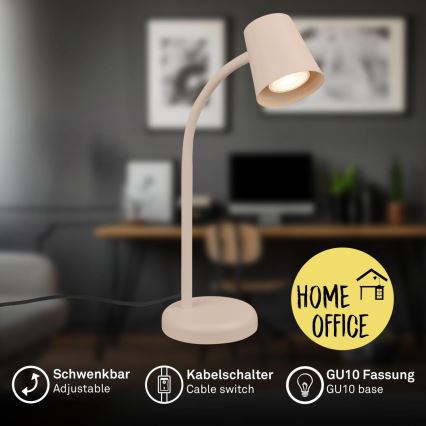 Briloner 7476-011 - Stolová lampa SKRIVA 1xGU10/9W/230V béžová