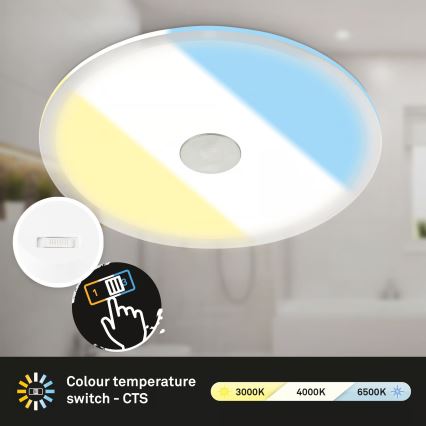 Briloner 7482019 - LED Kúpeľňové podhľadové svietidlo LED/14W/230V 3000/4000/6500K IP44 biela