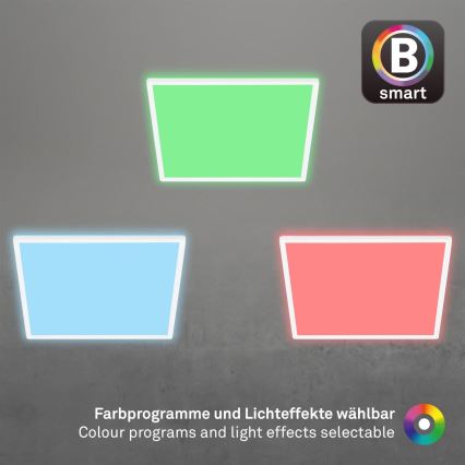 Briloner 7491-016 - LED RGBW stmievateľné stropné svietidlo SMART LED/22W/230V 4000K 42x42 cm Wi-Fi Tuya + diaľkové ovládanie