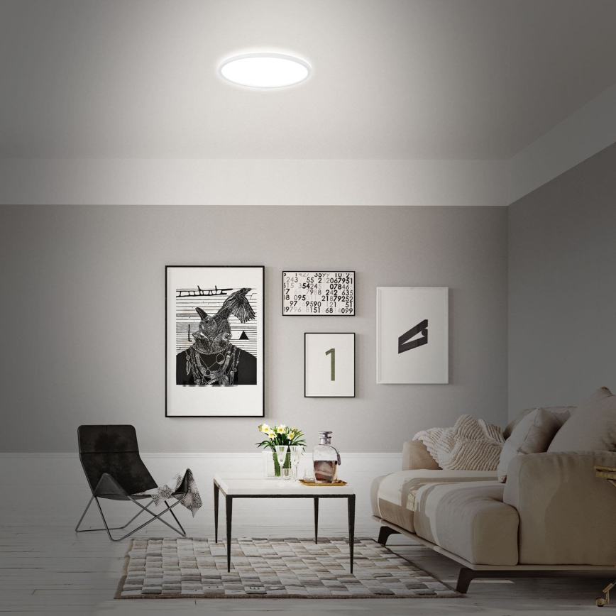 Briloner 7494016 - LED RGBW stmievateľné stropné svietidlo SMART LED/22W/230V 4000K pr. 42 cm Wi-Fi Tuya + diaľkové ovládanie