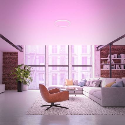 Briloner 7494016 - LED RGBW stmievateľné stropné svietidlo SMART LED/22W/230V 4000K pr. 42 cm Wi-Fi Tuya + diaľkové ovládanie