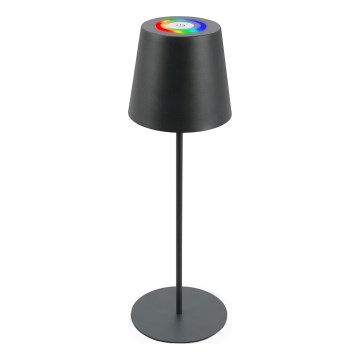 Briloner 7507015 - LED RGB Stmievateľná nabíjacia vonkajší stolná lampa 2v1 LED/2,5W/5V IP44 antracit