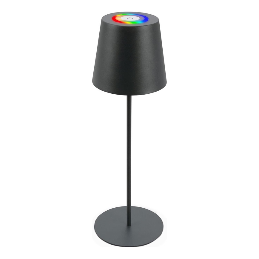 Briloner 7507015 - LED RGB Stmievateľná nabíjacia vonkajší stolná lampa 2v1 LED/2,5W/5V IP44 antracit