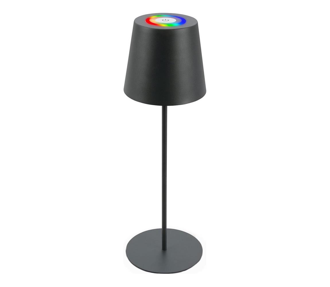 Briloner 7507015 - LED RGBW stmievateľná nabíjacia stolová lampa LED/2,5W/5V IP44 antracit 7507015
