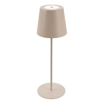 Briloner 7508011 - LED Stmievateľná nabíjacia vonkajší stolná lampa 2v1 LED/2,5W/5V IP44 béžová
