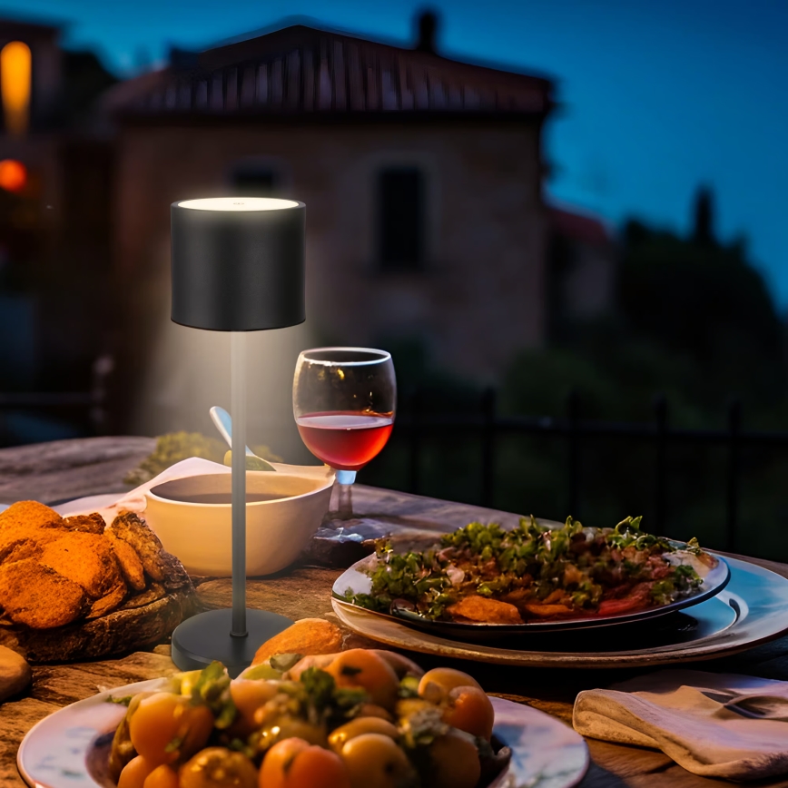 Briloner 7521015 - LED stmievateľná vonkajšia nabíjacia stolná lampa SIGO LED/2,5W/5V IP44 2600 mAh čierna