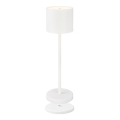 Briloner 7521016 - LED Stmievateľná nabíjateľná vonkajšia stolová lampa SIGO LED/2,5W/5V IP44 2600 mAh biela