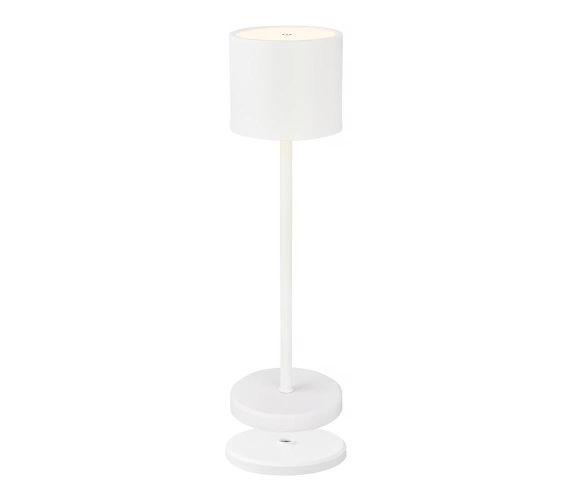 Briloner 7521016 - LED stmievateľná stolová lampa SIGO 2,5W/5V IP44 2600 mAh biela 7521016