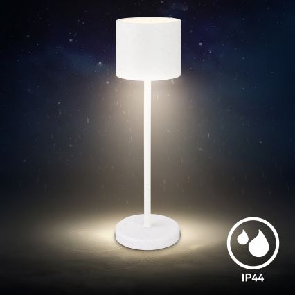 Briloner 7521016 - LED Stmievateľná nabíjateľná vonkajšia stolová lampa SIGO LED/2,5W/5V IP44 2600 mAh biela