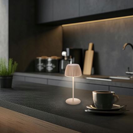 Briloner 7552-011 - LED stmievateľná nabíjateľná dotyková vonkajšia stolová lampa MINI LED/1,5W/5V IP44 1800 mAh béžová