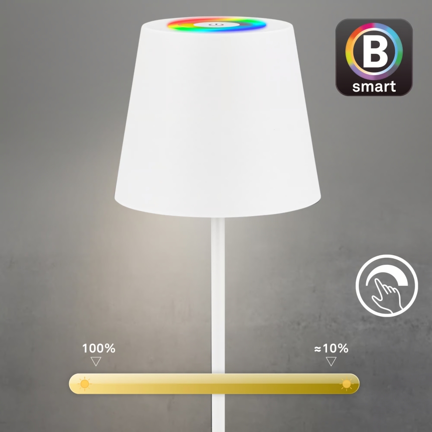 Briloner 7559016 - LED RGB stmievateľná nabíjateľná vonkajšia stolová lampa COLORIS LED/3,5W/5V IP44 2000 mAh Wi-Fi Tuya