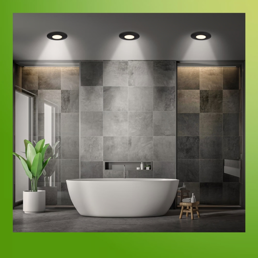 Briloner 7589035 - SADA 3× LED stlmiteľných kúpeľňových podhľadových svietidiel KLIRA LED/4,9W/230V 2500/3000/4000K IP44 čierna