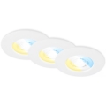 Briloner 7605036 - SADA 3xLED Kúpeľňové podhľadové svietidlo 3xLED/4,9W/230V 2700/4000/6500K IP44 biela