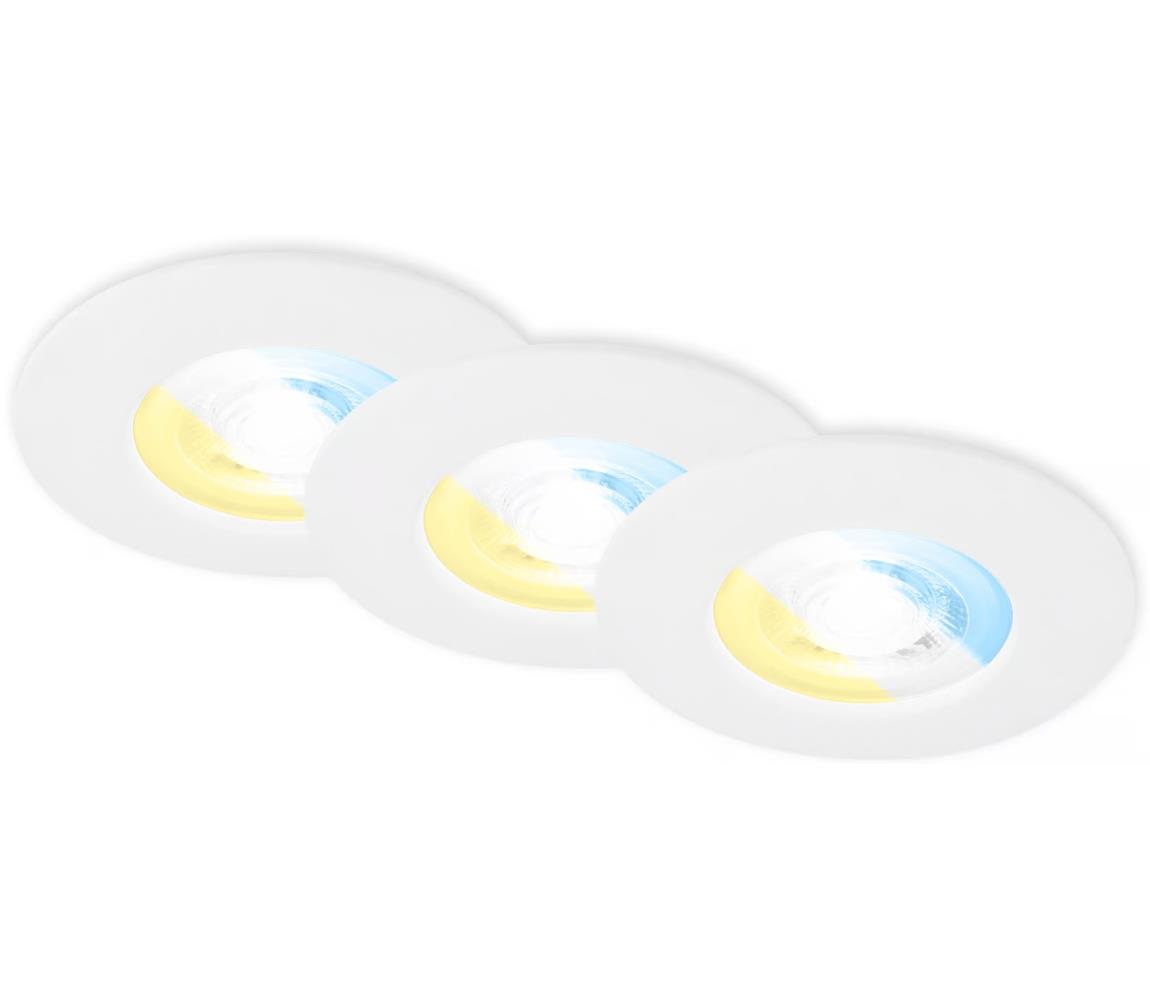 Briloner 7605036-SADA 3xLED Kúpeľňové podhľadové svietidlo 3xLED/4,9W/230V IP44 biela 7605036