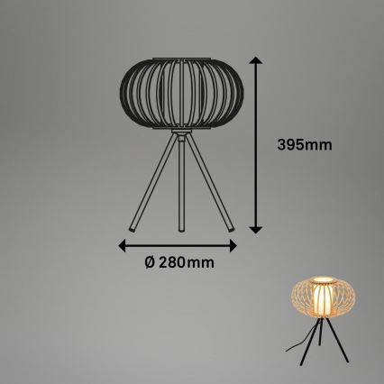 Briloner 7759011 - Stolná lampa 1xE27/10W/230V bambus