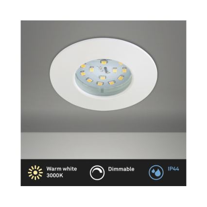 Briloner 8316-016 - stmievateľné LED podhľadové svietidlo do kúpeľne LED/5,5W/230V IP44 biela