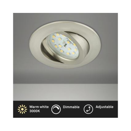 Briloner 8317-012 - LED stmievateľné podhľadové svietidlo do kúpeľne LED/5,5W/230V IP23 matný chróm