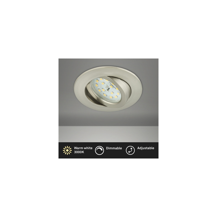 Briloner 8317-012 - LED stmievateľné podhľadové svietidlo do kúpeľne LED/5,5W/230V IP23 matný chróm