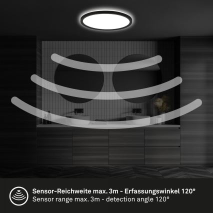 Briloner - LED kúpeľňové stropné svietidlo so snímačom MOVE LED/18W/230V IP44 pr. 29 cm biela