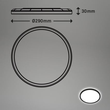 Briloner - LED kúpeľňové stropné svietidlo so snímačom MOVE LED/18W/230V IP44 pr. 29 cm biela