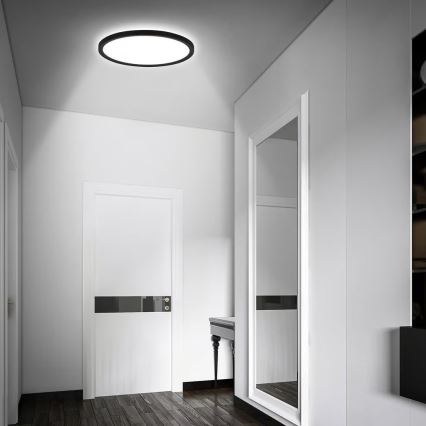 Briloner - LED kúpeľňové stropné svietidlo s pohybovým senzorom MOVE LED/18W/230V IP44 priemer 29 cm čierne