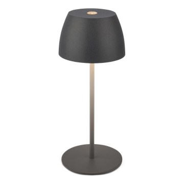 Briloner - LED stlmiteľná nabíjateľná dotyková vonkajšia stolová lampa MINI LED/2,5W/5V IP44 1800 mAh antracit