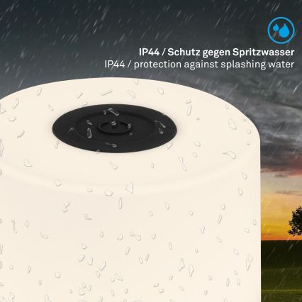 Briloner - LED stmievateľná nabíjacia dotyková vonkajšia stolová lampa LED/2W/5V 2700K IP44 1200 mAh čierna