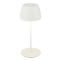 Briloner  - LED stmievateľná nabíjateľná dotyková vonkajšia stolná lampa MINI LED/2,5W/5V IP44 1800 mAh biela