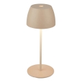 Briloner - LED stmievateľná nabíjateľná dotyková vonkajšia stolová lampa MINI LED/2,5W/5V IP44 1800 mAh béžová