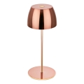Briloner - LED stmievateľná nabíjateľná dotyková vonkajšia stolová lampa MINI LED/2,5W/5V IP44 1800 mAh medená