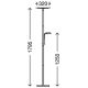 Briloner 1292-022 - LED Stmievateľná stojacia lampa EVER 1xLED/21W/230V + 1xLED/3,5W
