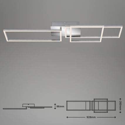Briloner - LED Stmievateľný prisadený luster FRAME LED/44W/230V