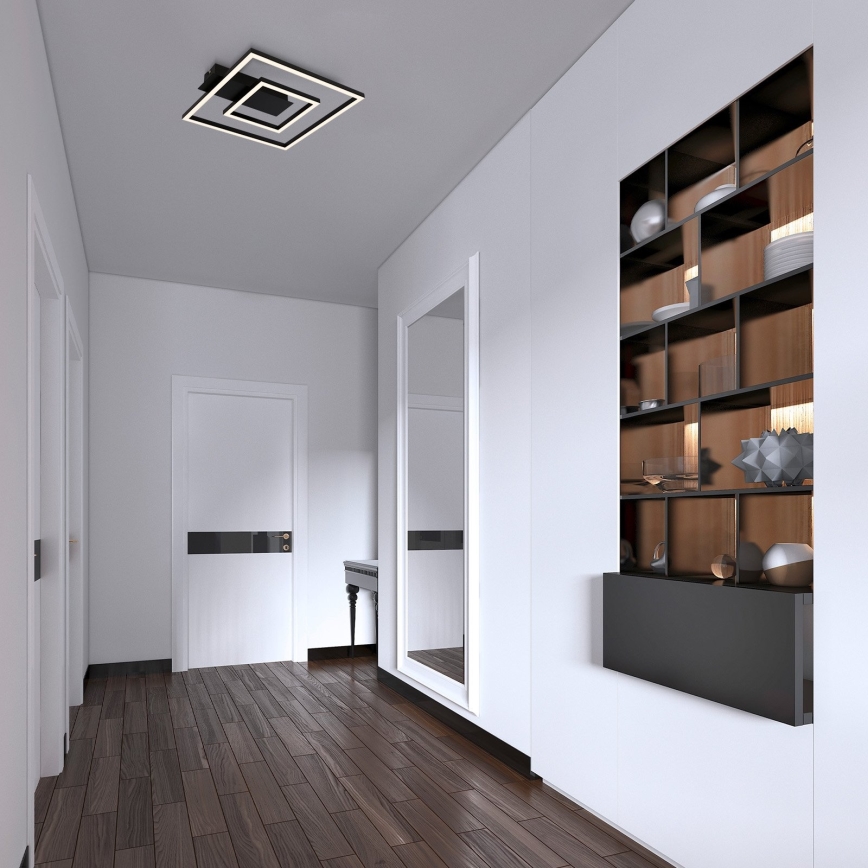 Briloner - LED stropné svietidlo FRAME LED/22W/230V 3000K 30x32 cm čierna