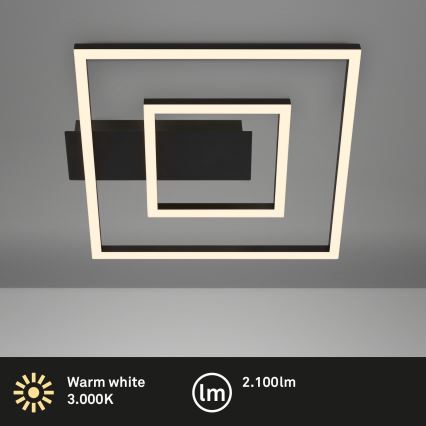 Briloner - LED stropné svietidlo FRAME LED/22W/230V 3000K 30x32 cm čierna