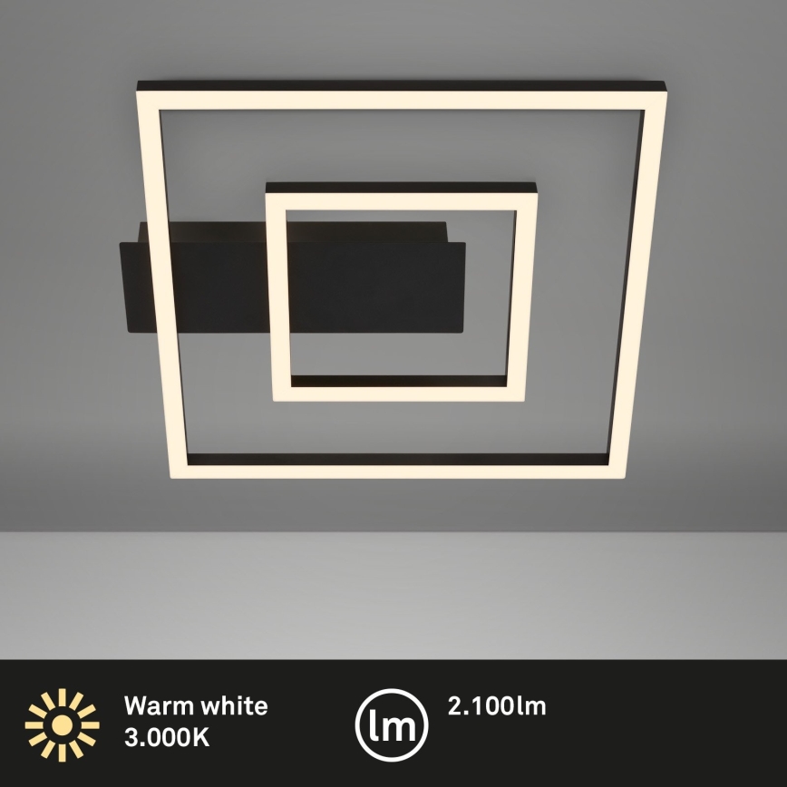 Briloner - LED stropné svietidlo FRAME LED/22W/230V 3000K 30x32 cm čierna