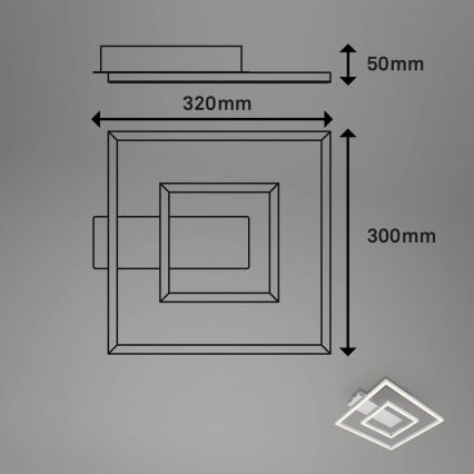 Briloner - LED Stropné svietidlo FRAME LED/22W/230V 3000K 30x32 cm matný chróm