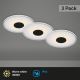 Briloner - SADA 3x LED Kúpeľňové podhľadové svietidlo LED/6W/230V IP44 čierna