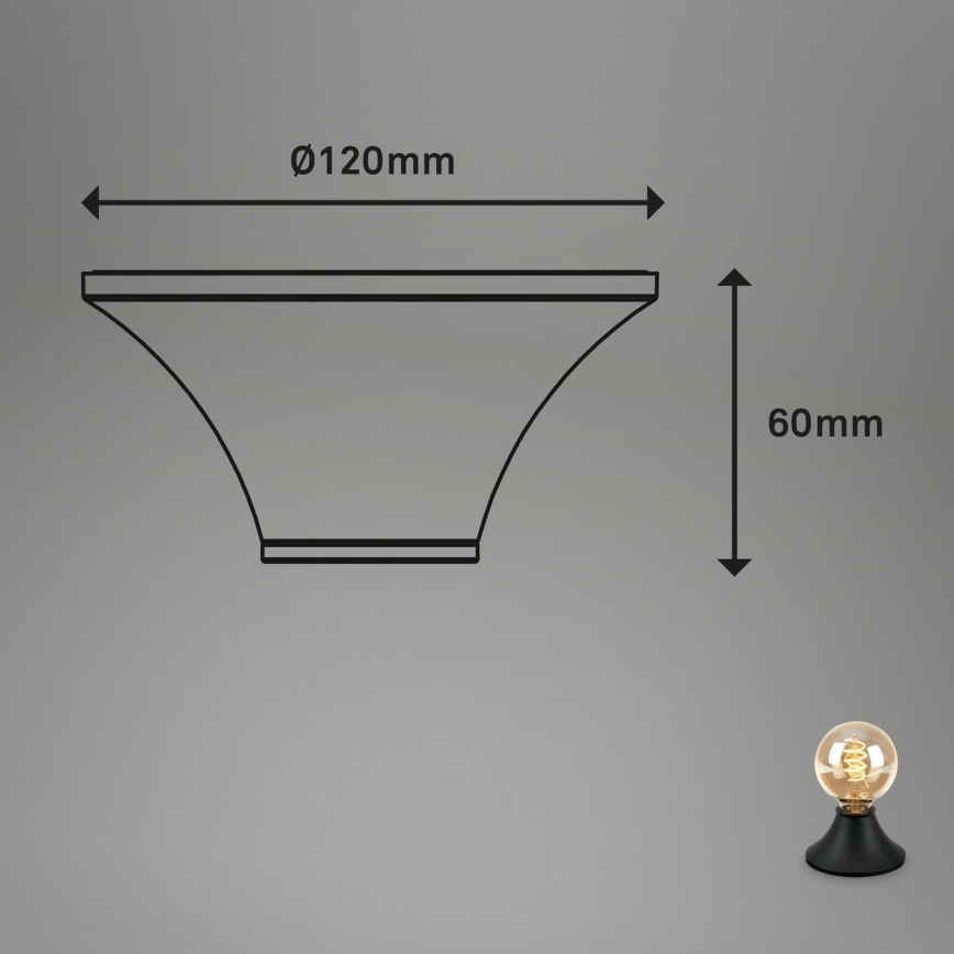 Briloner - Stropné svietidlo do kúpeľne 1xE27/10W/230V IP44 čierna