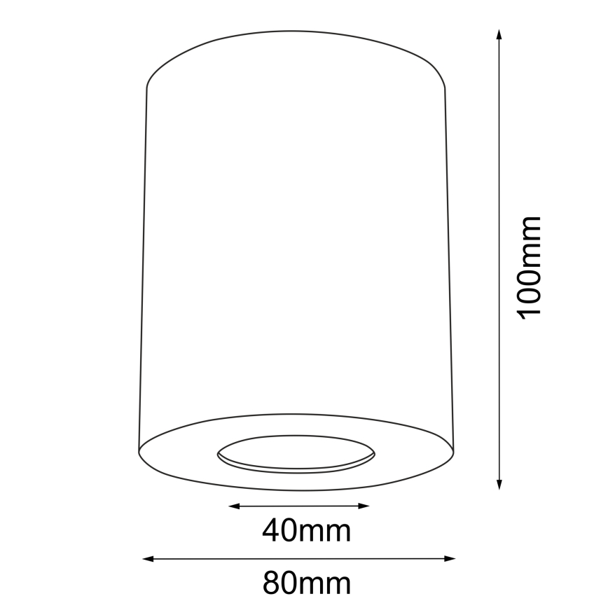 Brosline - Kúpeľňové bodové svietidlo 1xGU10/10W/230V IP44 čierne