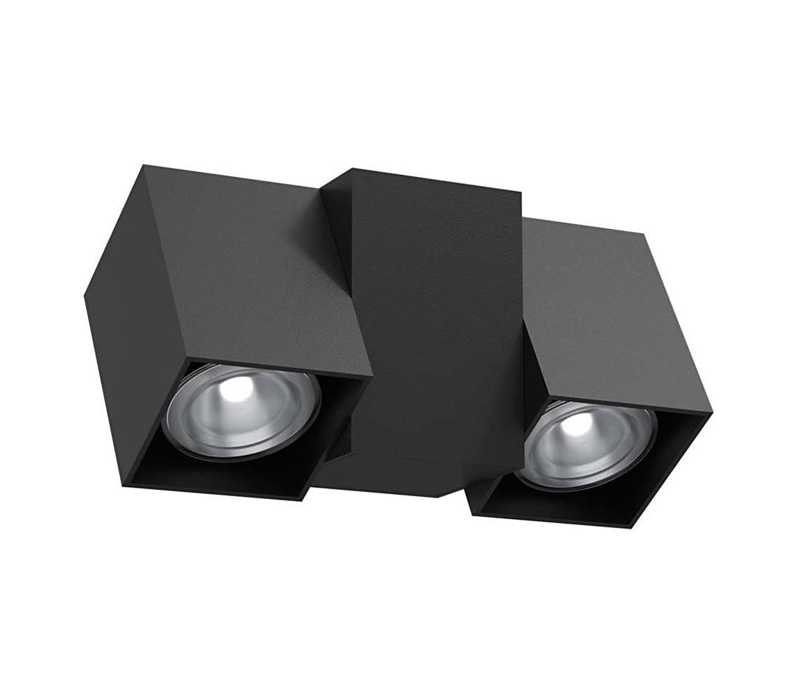 - Brosline 2294 - Nástenné bodové svietidlo CUBE 2xGU10/10W/230V čierne 2294