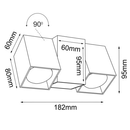 Brosline - Nástenné bodové svietidlo 1xGU10/10W/230V biela